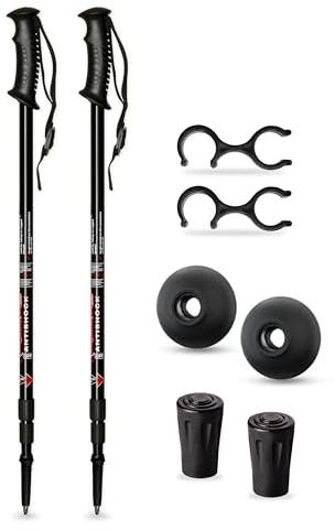 SB Bâtons de trekking télescopiques en aluminium 65-135 cm anti-choc pour voyage, marche, trail, alpinisme enfant, femme, homme