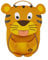 Affenzahn Kleiner Freund Kindergarten-Rucksack für 1-3 Jährige Ergonomisch Reflektierend Ziehzunge mit Namensschild Tiger - Gelb