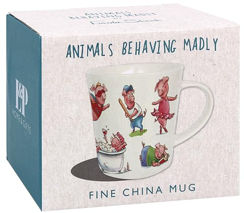 The Leonardo Collection Finola Stack Pigs Mug | Home & Kitchen, Stylish Ceramic, Tea &Coffee, Gift Mug