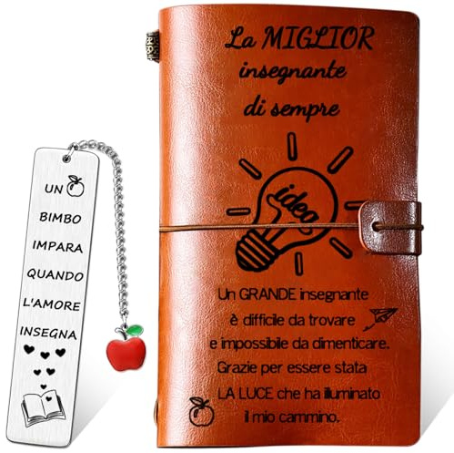 Lehrerin Geschenk, Geschenk Lehrerin Grundschule, Danke Erzieherin Abschied Geschenkideen, Geschenk für Lehrerinnen Weihnachten, Leder Notizbuch Abschiedsgeschenk Erzieherin Lehrerin