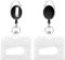 SULOLI 2pcs Porte Badge Porte-Clés Extensibles Porte Badge Enrouleur pour Protege Carte d'Identité et Carte d'Étudiant etc.