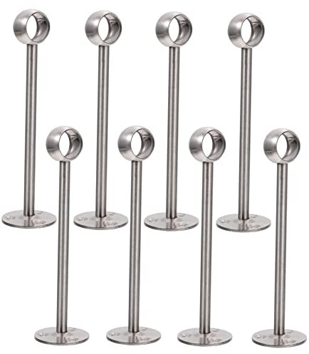 GOOHOCHY 8pezzi per Tende Inossidabile per Appendiabiti e Tende e Resistenti per e Spazi Stoccaggio