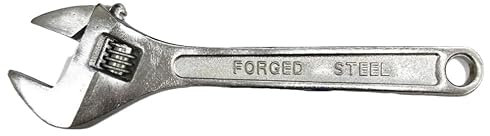 Unibos | 10-Inch Adaptable Spanner - Professional Grade Tool with Wide Jaw Capacity, Chrome Plated (10 Inch)