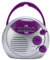 Shower Radio, Water Proof Portable Mini AM FM Radio, Battery Powered Hanging Bathroom for Home, Hot Tub, Kitchen, Outdoor