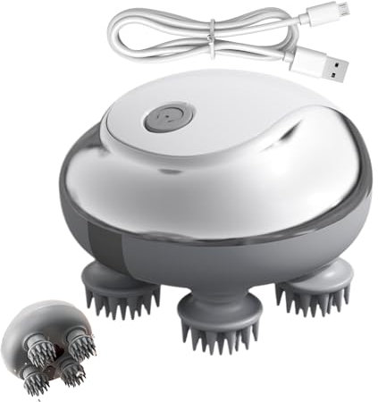 Electric Scalp Massager Brush, Wet and Dry Use Head Stimulator, 3 Mode Hair Growth Massage Tool for Shower, Spa, Home, Salon, Detangling for Men Women, 1 Set