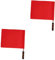 Abaodam 2 Pièces Drapeau Arbitre Acier Inoxydable avec Manche Mousse Signalisation pour Matchs et Compétitions Haute Visibilité et Durable