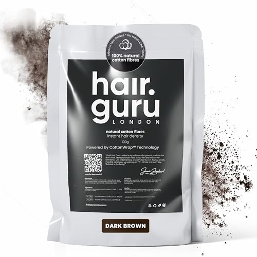 Hair Guru London Hair Thickening Fibres Refill, Dark Brown, 100g