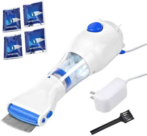 Professioneller Läuseabsauger, elektrischer Läusekamm, Läuseabsauger, effektiver als andere Kämme und Läuse-Shampoo, entfernt Läuse und Eier, Vorbeugung von Nissen (Läuseabsauger)