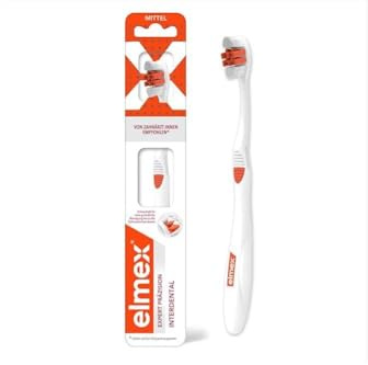 elmex Expert Präzision INTERDENTAL Zahnbürste mittel (Packung mit 4)