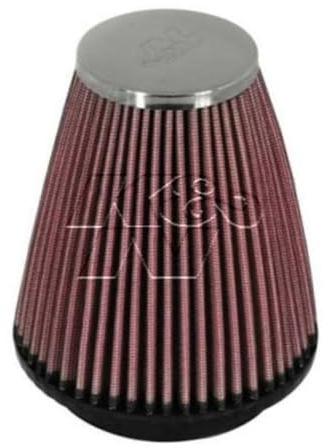 K&N Universal Clamp-On Air Filter: High Performance, Premium, Washable, Replacement Filter: Flange Diameter: 2.25 In, Filter Height: 4 In, Flange Length: 0.625 In, Shape: Round Tapered, RC-1250