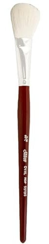 Silver Brush Limited - Pinceau mouilleur Blanc 5519S Silver Mop pour l'huile, l'acrylique et l'aquarelle - Manche Court - Taille 3/4