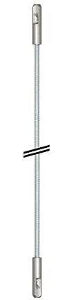 METALUX TEG 837 - Kit complet pour serrure 2 et 3 points à tringles