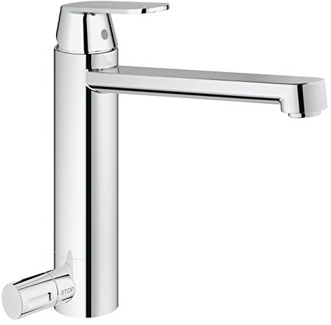 Grohe Cosmopolitan SPT mh.Ausl Absp. 30195000 Chrom mittelhoher Auslauf mit integrierter Vorabsperrung