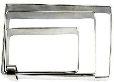 Staedter terrasse Lisse Rectangle Emporte-pièce, Argent