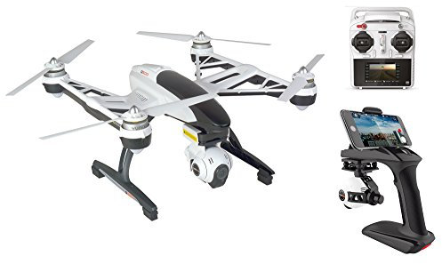 YUNEEC Q500+ Typhoon Multikopter SET inkl. Multikopter (mit CGO2+ Full HD Kamera Gimbal System mit 16 Megapixel- bzw. 1080p/60fps, 3-Achsen Brushless Gimbal), SteadyGrip, 1x Akku und ST10+ Fernsteuerung