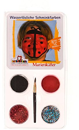 Eulenspiegel 204320 - Schmink-Set Marienkäfer, für ca. 20 Masken, Schminkfarben, Karneval, Mottoparty