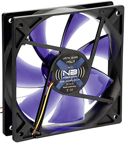 (((noiseblocker))) BlackSilentFan XL-1 - 120x120x25mm - 3Pin - 1000U/min - 13dbA - 69m3/h
