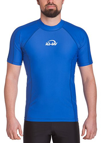 iQ-UV Herren UV 300 Slim Fit Kurzarm T-Shirt, blau (Dunkelblau), L (52)