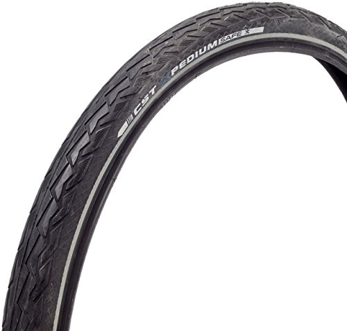 CST Xpedium Safe Reflex - Cubierta para Bicicleta (28 x 1,75 Pulgadas, 47-622), Color Negro