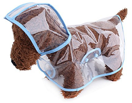 Wasserdichter Welpen-Regenmantel Transparent Für Kleine Hunde Katzen Blau Leichtes Und Stylisches Regen-Outfit Für Haustiere Bei Regenwetter