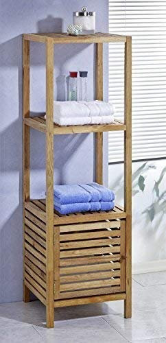 Merschbrock Trade GmbH Regal mit 2 Böden, Wohnzimmerschrank, braun, Walnussholz, geölt