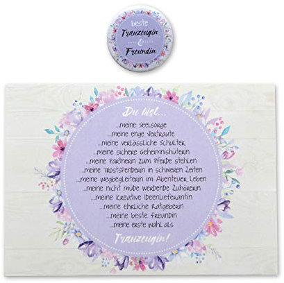 FEENSTAUB Trauzeugin fragen Geschenk Karte mit Button, Hochzeit Trauzeugen, Willst du meine Trauzeugin sein? Trauzeugin Geschenk, Karte Trauzeugin, Überraschung Trauzeugin, Frage Beste Freundin