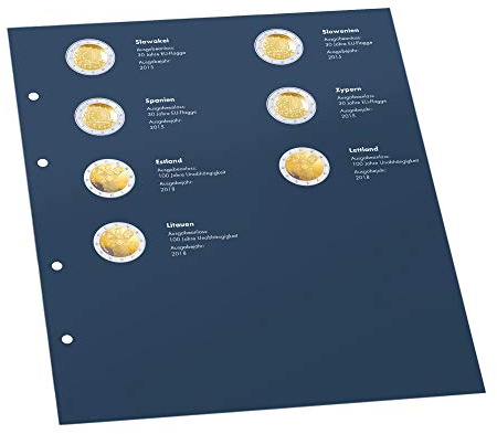 Leuchtturm Nachtrag 2018 für Münzalbum Classic Europas 2-Euro-Gemeinschaftsausgaben