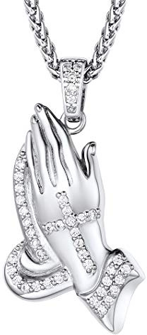 Richsteel Bling Afrika Karte Anhänger Betende Hände anhänger Dollar Anhänger Gewehr Anhänger mit Geschenkebox für Hip pop