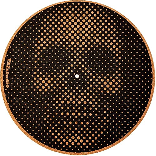TazStudio Premium Slipmat – Kork-Plattenspieler-Matte [4 mm dick] für bessere Klangunterstützung auf Vinyl-LP-Plattenspielern – Korkmatte, originelles geometrisches Design, psychedelischer