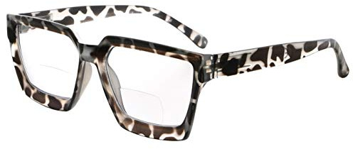 Eyekepper Bifokal-Lesebrille Damen – Stylische Bifokal-Lesebrille, klare Linse, übergroßer Rahmen