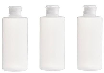 3Pcs 200ml Tube Souple en Plastique Transparent Vide Bouteille Compressible avec Capuchon Rabattable Bouteille de Voyage conteneur de Stockage darticles de Toilette cosmétiques pour shampooing Lotion