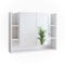 Vicco Badspiegelschrank Elira, Badezimmerspiegel, Weiß, 80.2 x 64 cm