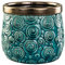 botle Keramik Rund Glasiert Blumentopf Türkis Gold H 15 cm Skandinavischen Stil Ornament