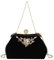 EVEOUT Damen Abend Clutches mit Strassverzierung Hochzeit Handtasche Schultertasche Geldbörse für Abschlussball Party Schwarz