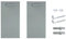 Selbstklebendes Befestigungsset Bilderhalter Spiegelhalter Dibond-Aufhänger Haftbleche (2x Halter | Schraubhaken | Silikonpuffer, 200x100mm)