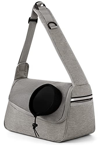 ALLSOPETS Hundetasche Tragetuch Hund Schultertasche Katzentragetasche Haustiere Tasche für Katzen und Hunde Geeignet für Haustiere innerhalb von 5 kg (Hellgrau)
