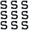 GYGYL Iron on Letters Patches, 9Pcs of 2 Inch Black Letter S Patches, Alphabet Embroidered Patch for Clothes, Dress, Hat, Socks, Jeans, DIY Accessories