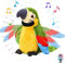Sunshine smile Elektrische Sprechender Papagei Spielzeug,Lustiges Sprechender Papagei,Nachsprechendes Plüschvogel,Talking Parrot Plüsch Spielzeug,Papagei Vogel Plüschtier mit Wiedergabefunktion