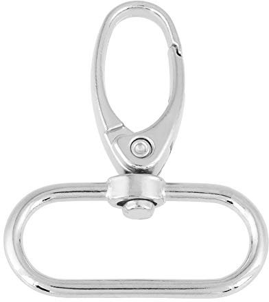 Honiwu 20 Stück Karabinerhaken Schlüsselanhänger, Karabinerhaken Mit Drehgelenk, D-Ring Drehbarer Karabiner Schlüsselanhänger Makramee, Schwenk 360° Drehbar (32mm)