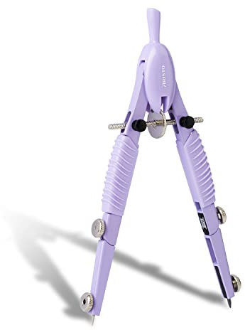 Aristo AR55822 Topline Mat Series Schnellverstellzirkel (Kreise bis 370 mm Durchmesser, Ersatzminen, Schenkel aus Zinkdruckguss) soft lavender