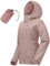 33,000ft Veste de pluie imperméable et pliable pour femme - Légère et respirante - Coupe-vent - Coupe-vent - Pour la course à pied, le golf, le cyclisme - Avec capuche, rose clair, 42