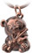 FABACH Panda Porte-clés Tao - Joli ours panda porte-bonheur pour femme - Porte-clés ours pour meilleure amie - Porte-clés panda - Cadeau pour les amateurs d'ours, or rose antique, 1, Moderne