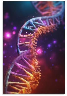 Human DNA II Poster Leinwand Wandkunst Schlafzimmer Poster Wohnzimmer Dekor Poster für Zimmer Ästhetische Sport Büro Zimmer Wohnheim Dekoration Geschenke Ölgemälde ungerahmt 30 x 45 cm