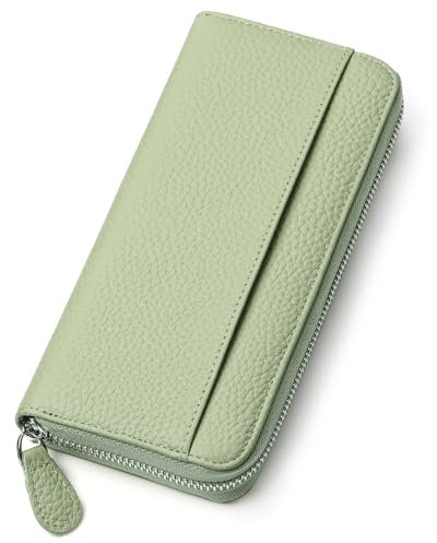 SENDEFN Portefeuille Femme, Porte Monnaie Femme en Cuir Longue Grande Capacité, Porte-Cartes Blocage RFID, Porte Feuilles pour Femme à Glissière avec Plusieurs Emplacements pour Cartes