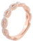 Wycian Verlobungsring Natur, Trauringe Rose Gold 18K Größe 53 (16.9) Moissanit Rundschliff Weiß Gravur Für Hochzeit Eheringe Ohne Nickel