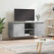 TJROO Meuble TV Gris Béton 104 x 35 x 50 cm Bois Multicouche y Fer Mobile Télévision Mobile Basse avec Portes Meuble TV Meuble TV Console TV Étagère sous TV