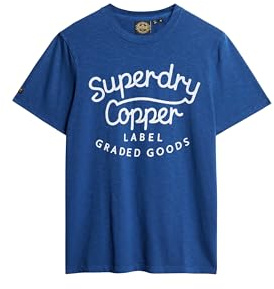 Superdry Herren Copper Label T-Shirt mit Schriftzug