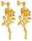 SEIHOP Rose Stud Earrings Flower Earring Elegant 18K Gold Plated Jewelry Gifts for Women KE0065Y