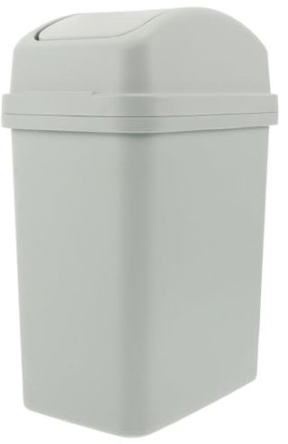 IMIKEYA Poubelle À Couvercle Pivotant En Plastique 6L Capacité Poubelle Conteneur À Déchets Poubelle De Recyclage Seau À Ordures Seau À Papier Toilette Pour Bureau À Domicile