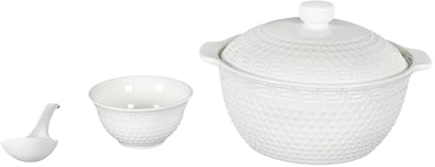 Service à Soupe 8 Pièces Clélia 42cm Blanc